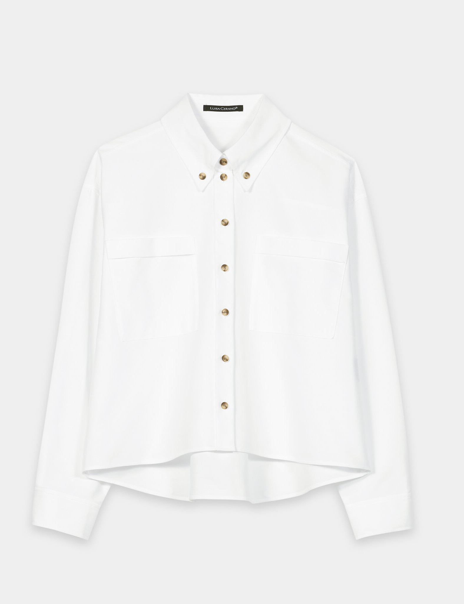 Luisa Cerano - Baumwoll Hemdbluse weiß