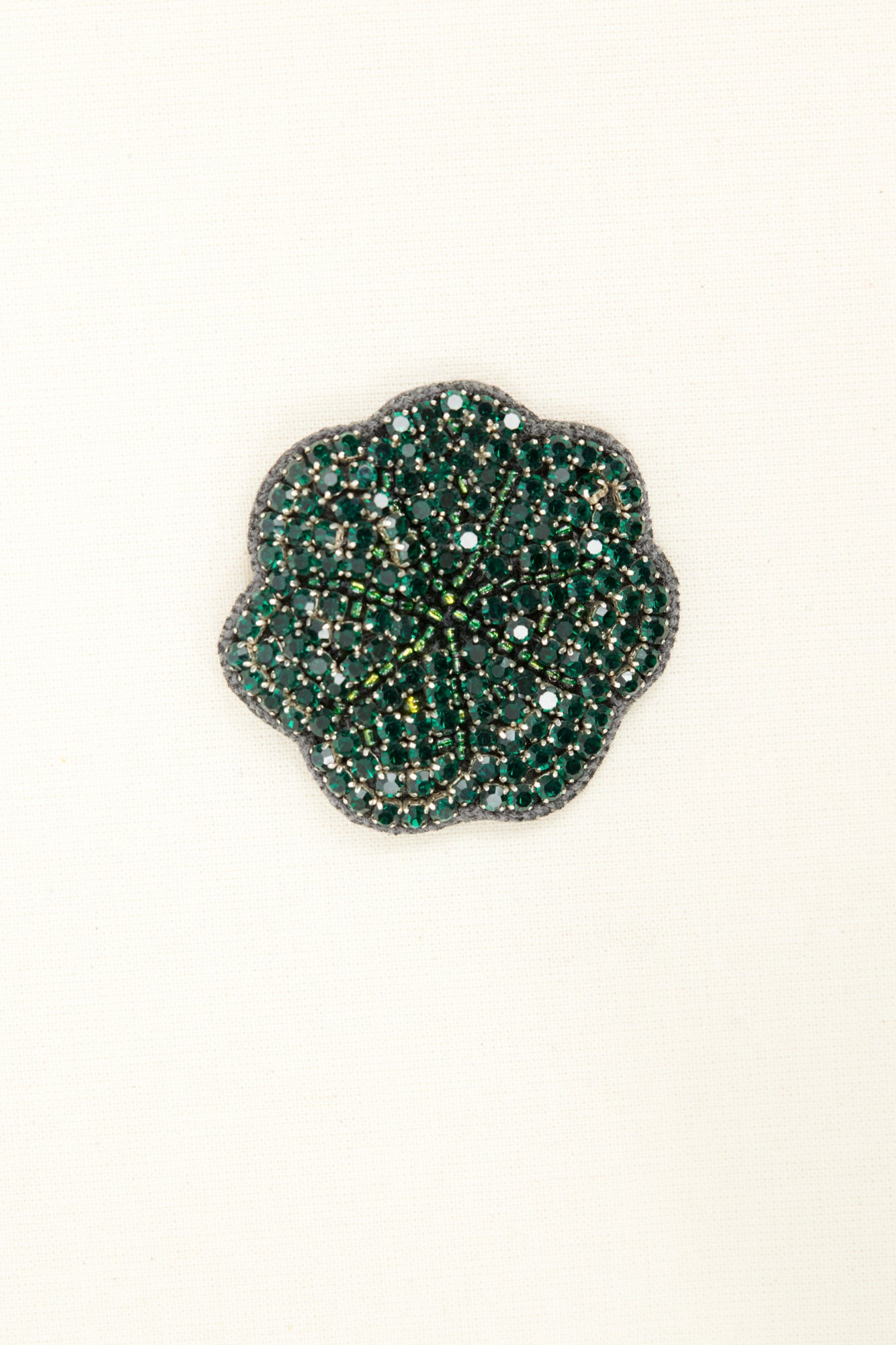 ODEEH - Glitzernde Blüten-Brosche green