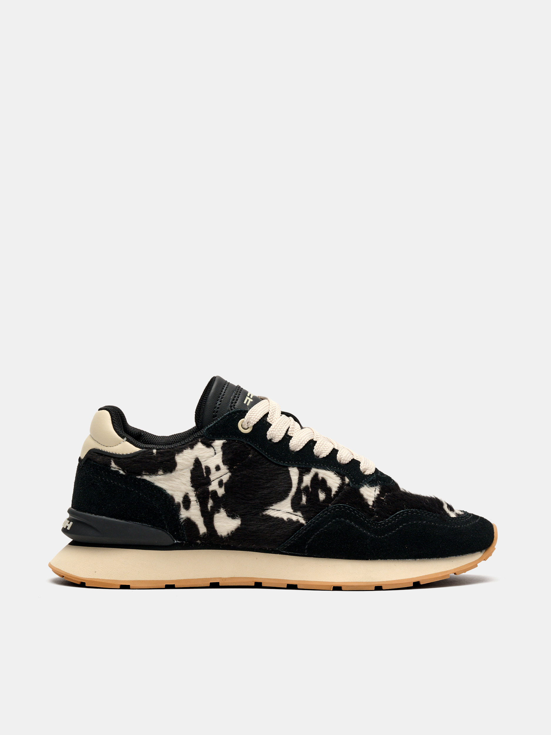 Hoff - Sneaker Black Velours Kuhflecken-Print