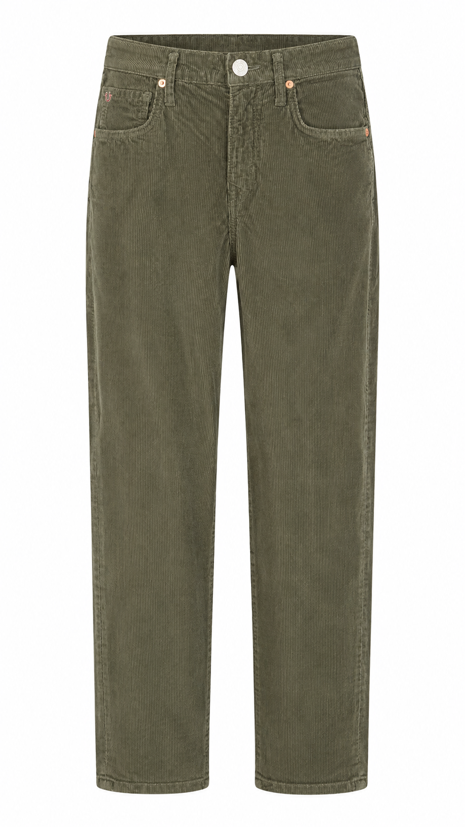 True Religion - Cordhose Hope Bow Leg Olive