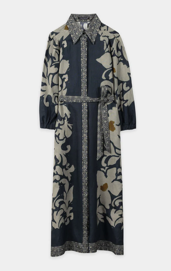 Luisa Cerano - Kleid mit Flower Print tinted blue