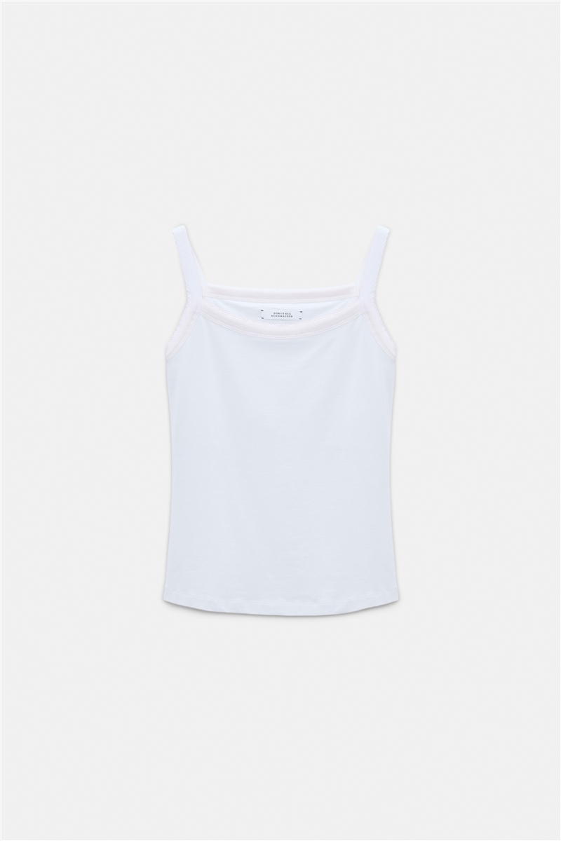 Dorothee Schumacher - Trägertop mit kontrastierendem Einfass weiß