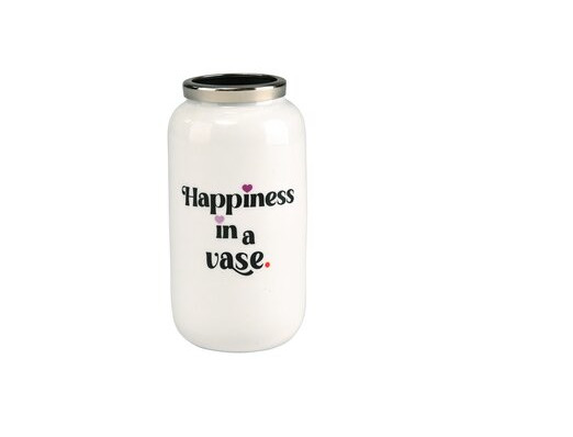 Saigon Vase mit Metallring XXS Happiness in a vase