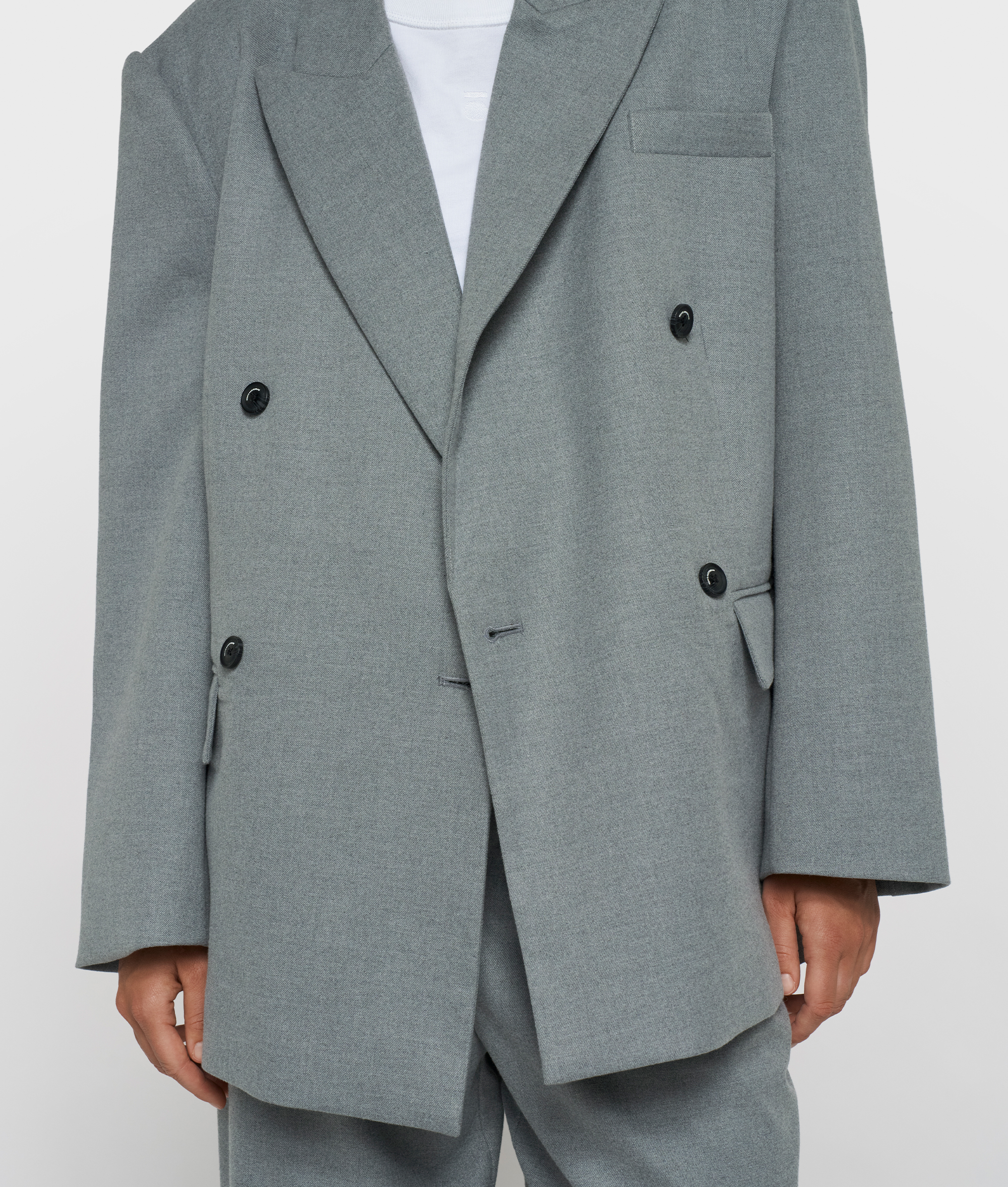 10 Days - Oversize Blazer Grau aus Viskose-Mix