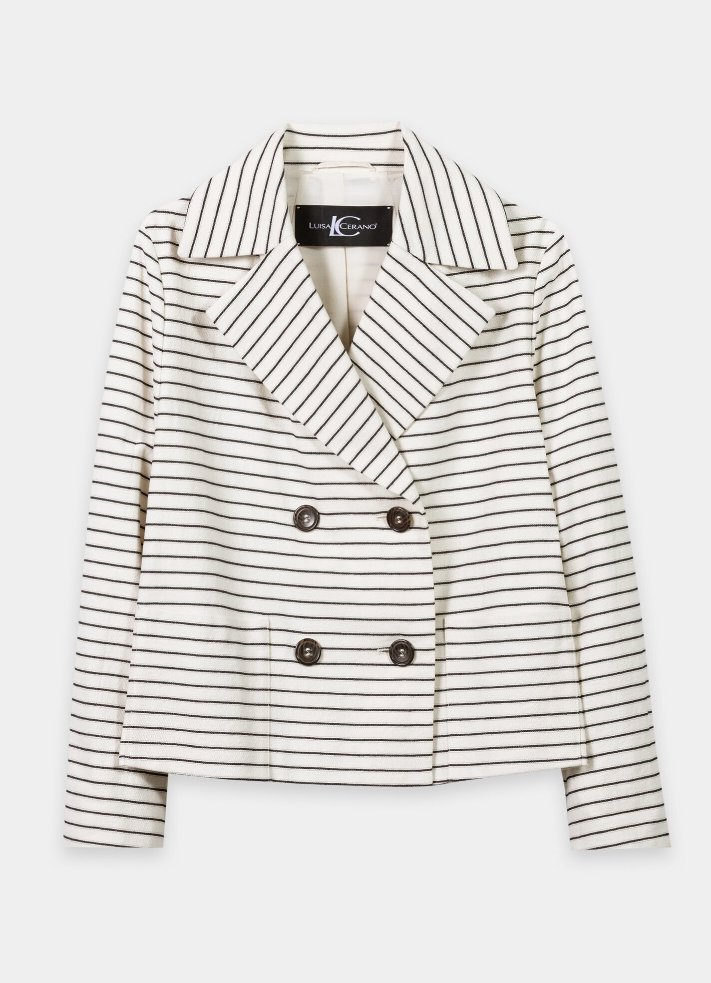 Luisa Cerano - Streifen Cabanjacke cream/navy blue