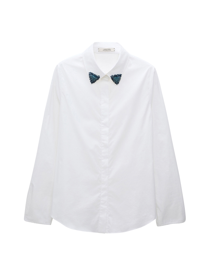 Dorothee Schumacher - Bluse mit besticktem Kragen