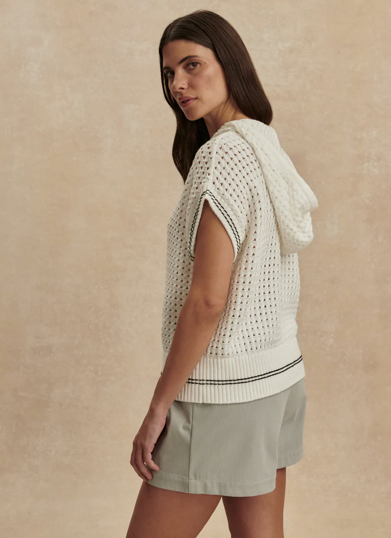 Strickhoodie weiß