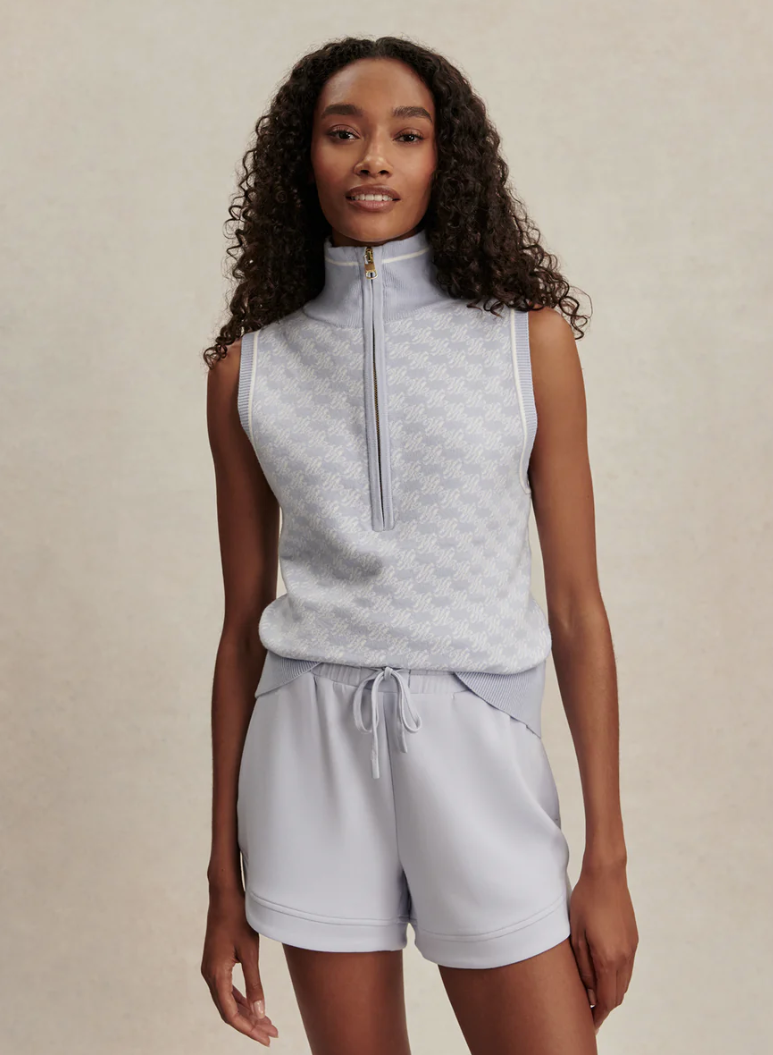 Varley - Stricktop mit Reißverschluss Vincent xenon blue