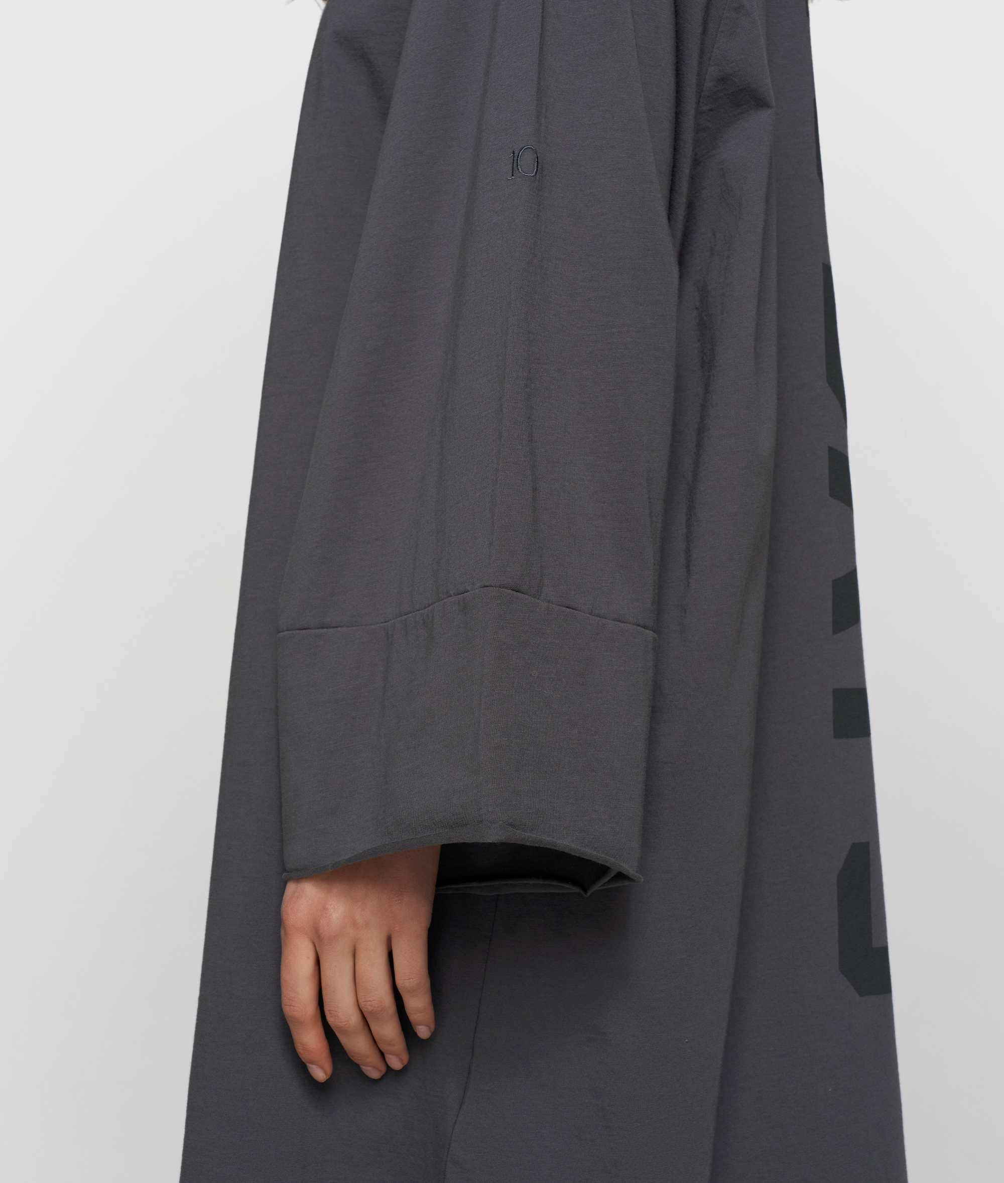 10 Days - Oversized Jerseykleid Steel Blue Organic Cotton