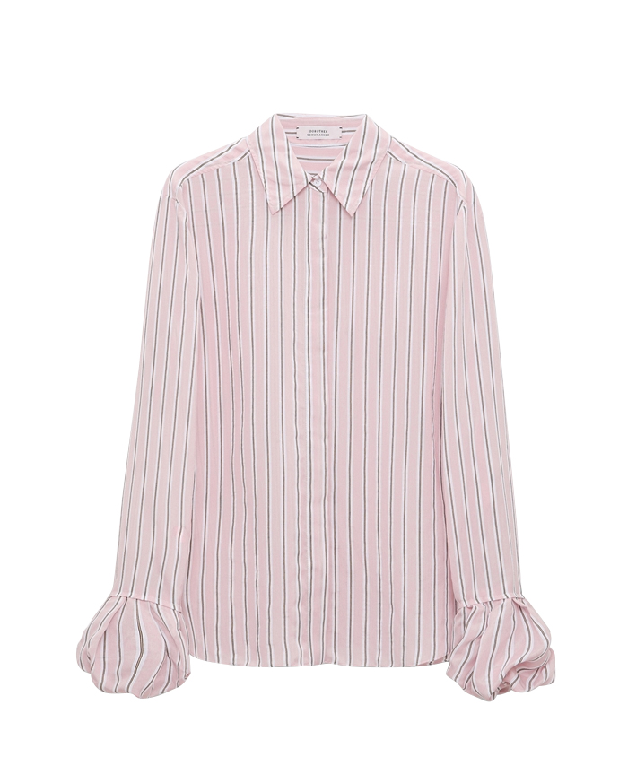 Dorothee Schumacher -  Bluse aus gestreiftem Organdy Voile mit Ballon-Cuff Detail