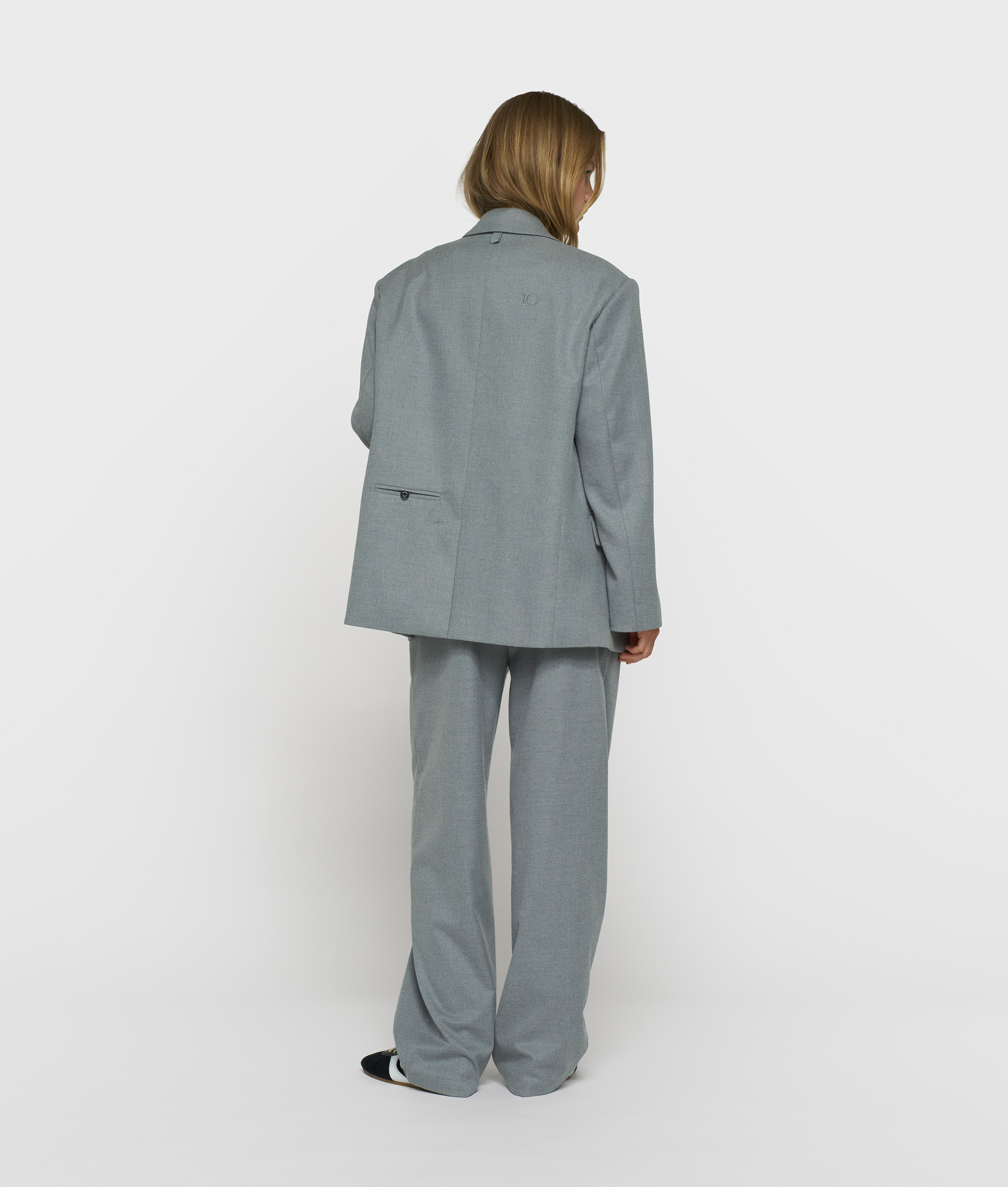 10 Days - Oversize Blazer Grau aus Viskose-Mix