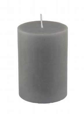 Cylinderkerze Silea stearin steingrau Höhe 10 cm