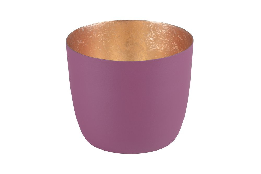 Windlicht Madras burgundy/gold