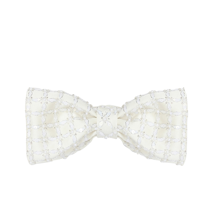 Dorothee Schumacher -  Maxi Schleifenbrosche aus besticktem Duchesse graphite