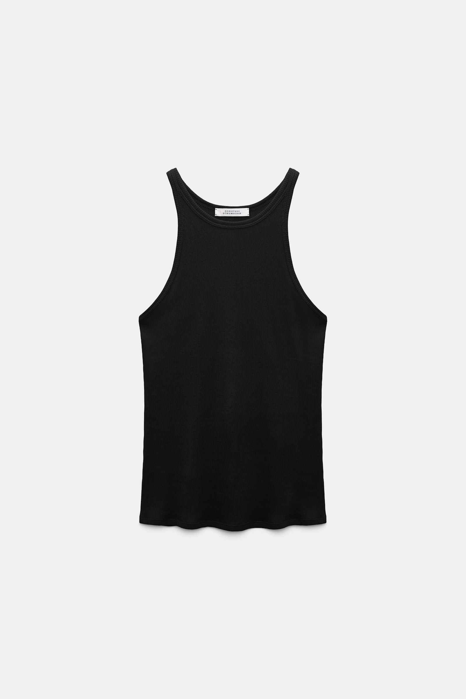 Dorothee Schumacher - Rippentanktop Schwarz Baumwolle