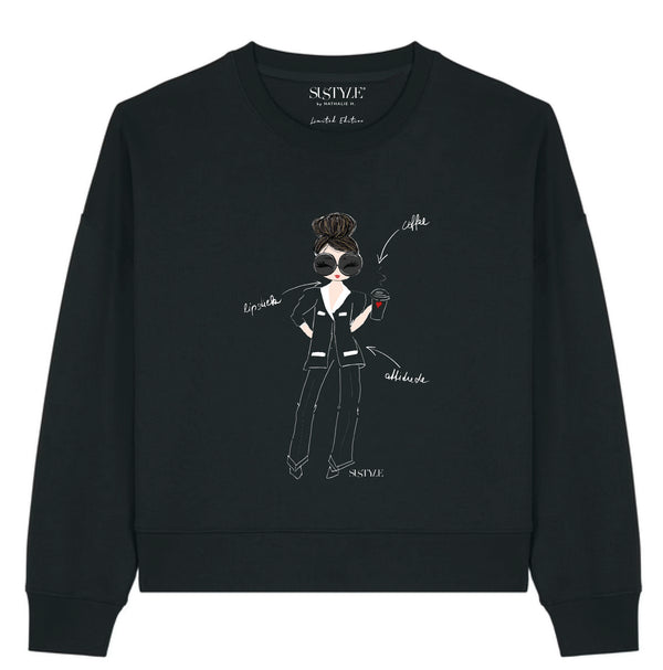 SUSTYLE - Sweater Working Girl schwarz