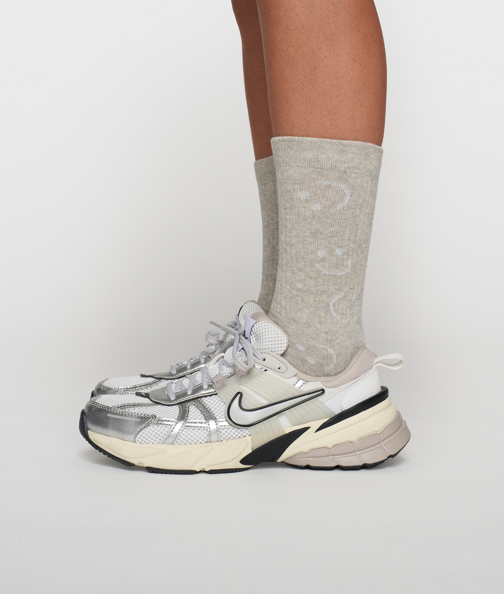 10 Days - Socks all over Smiley grau