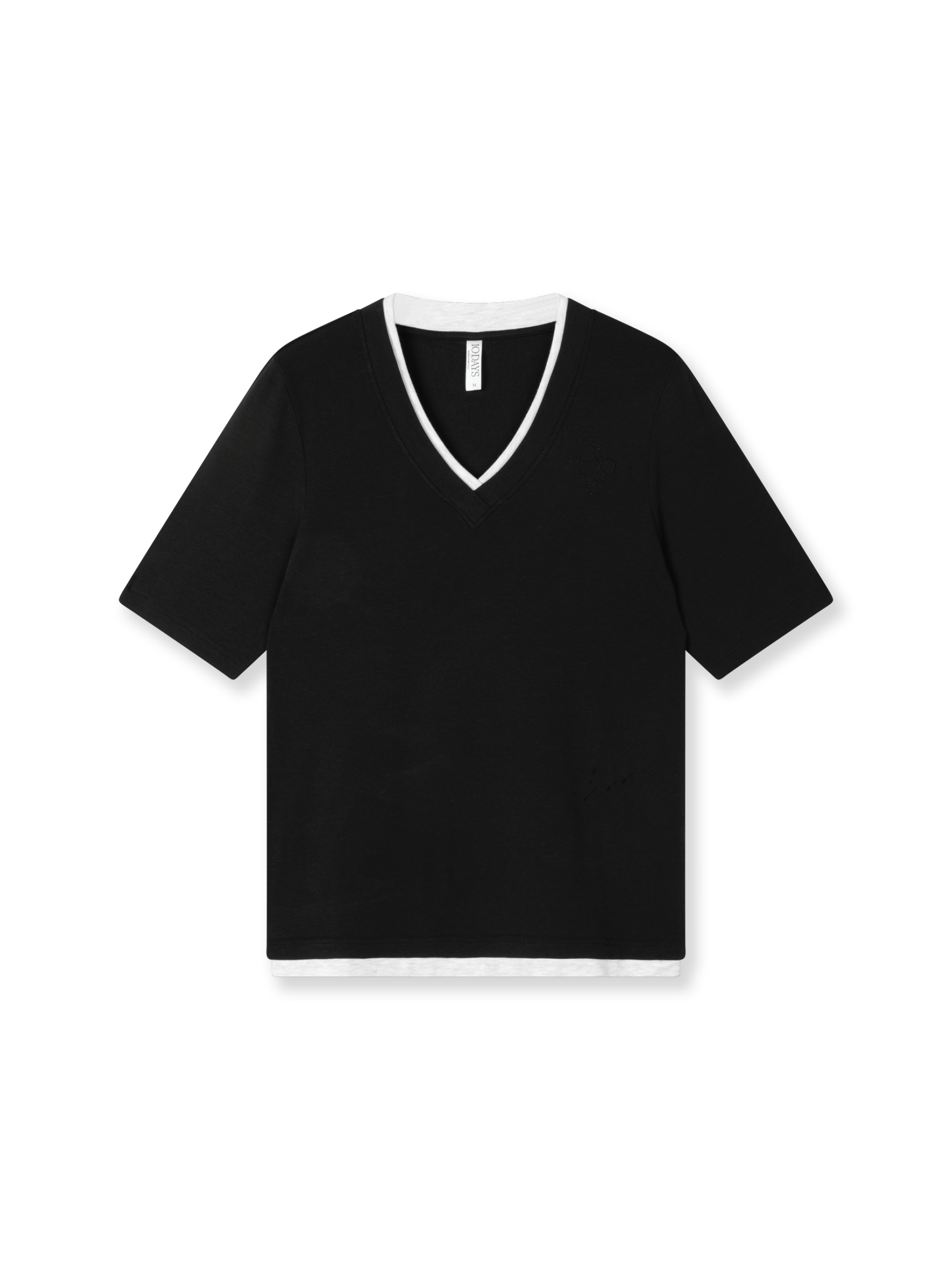 10 Days - Shirt im Layer Look black