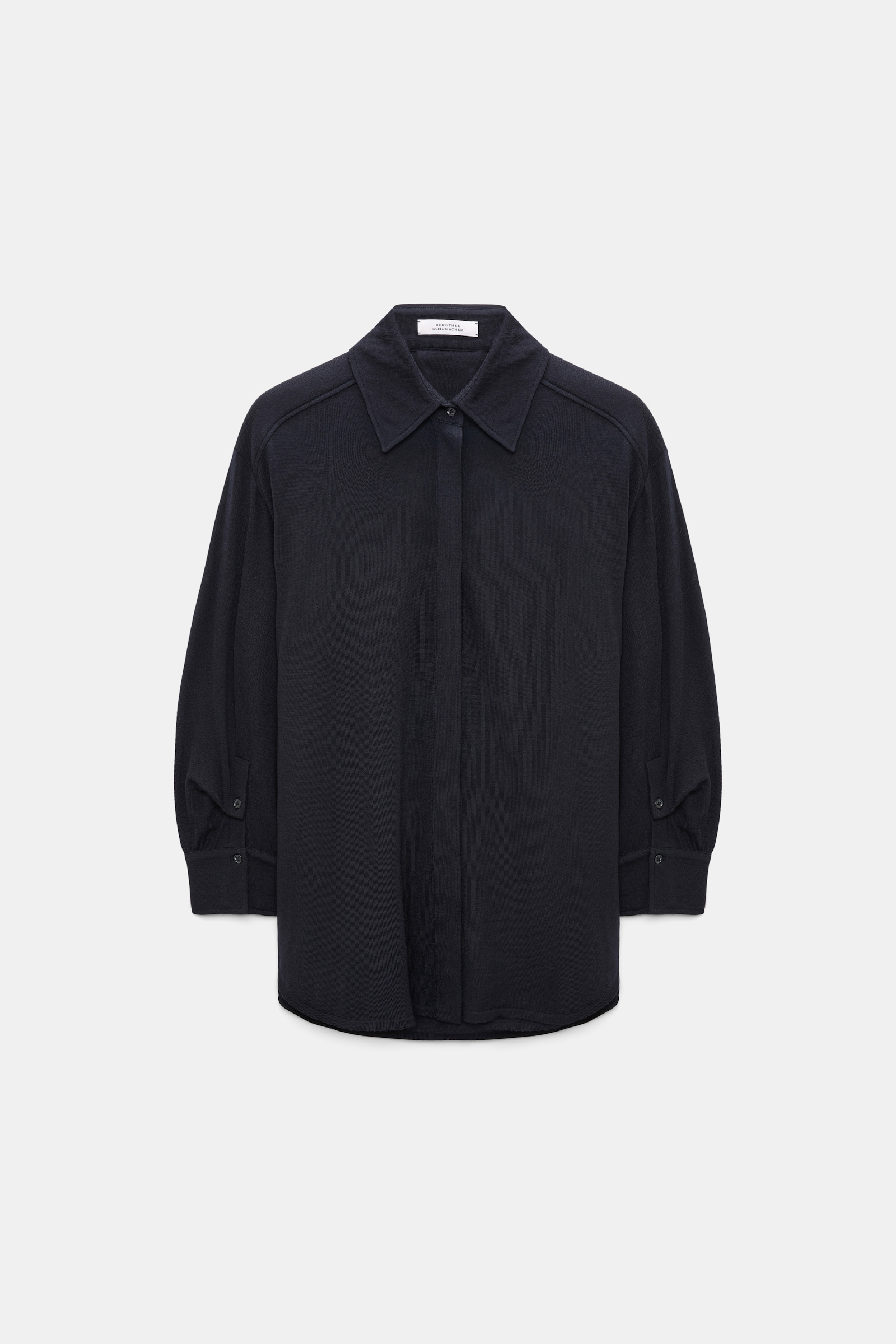 Dorothee Schumacher - Merino Hemd Midnight Navy Schurwolle