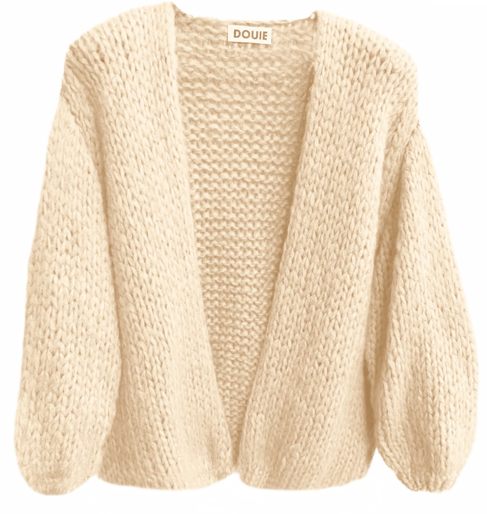 Douie - Kaschmir Strickjacke camel