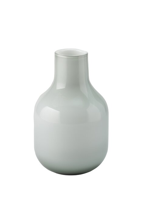 Glasvase Pearl H26,5cm weiß/grau