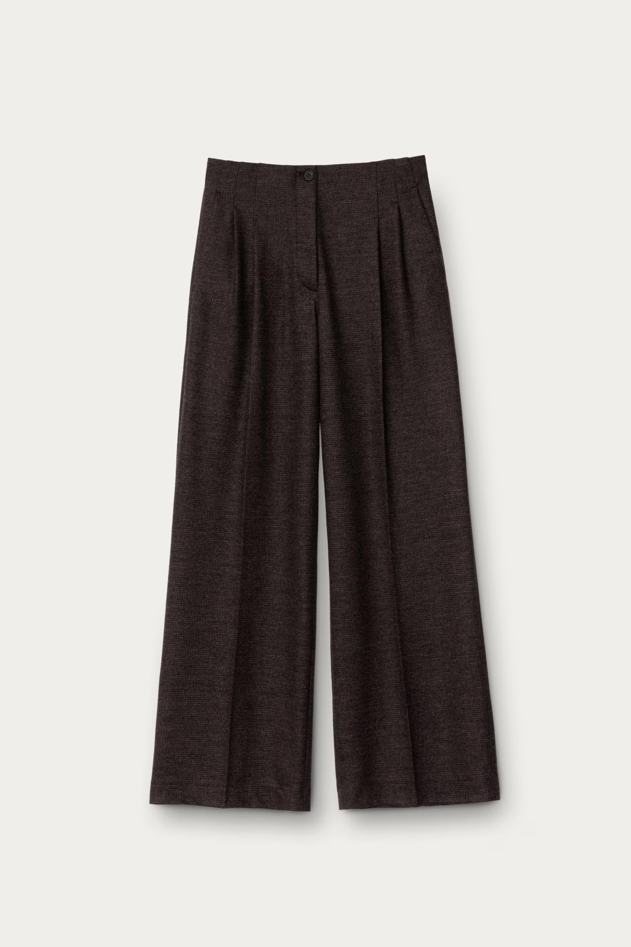 Iris von Arnim - Bundfaltenhose „Lainie“ nero/schokolade Wollhose