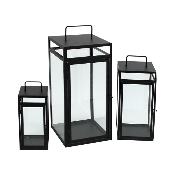 Eisenlaterne schwarz klein