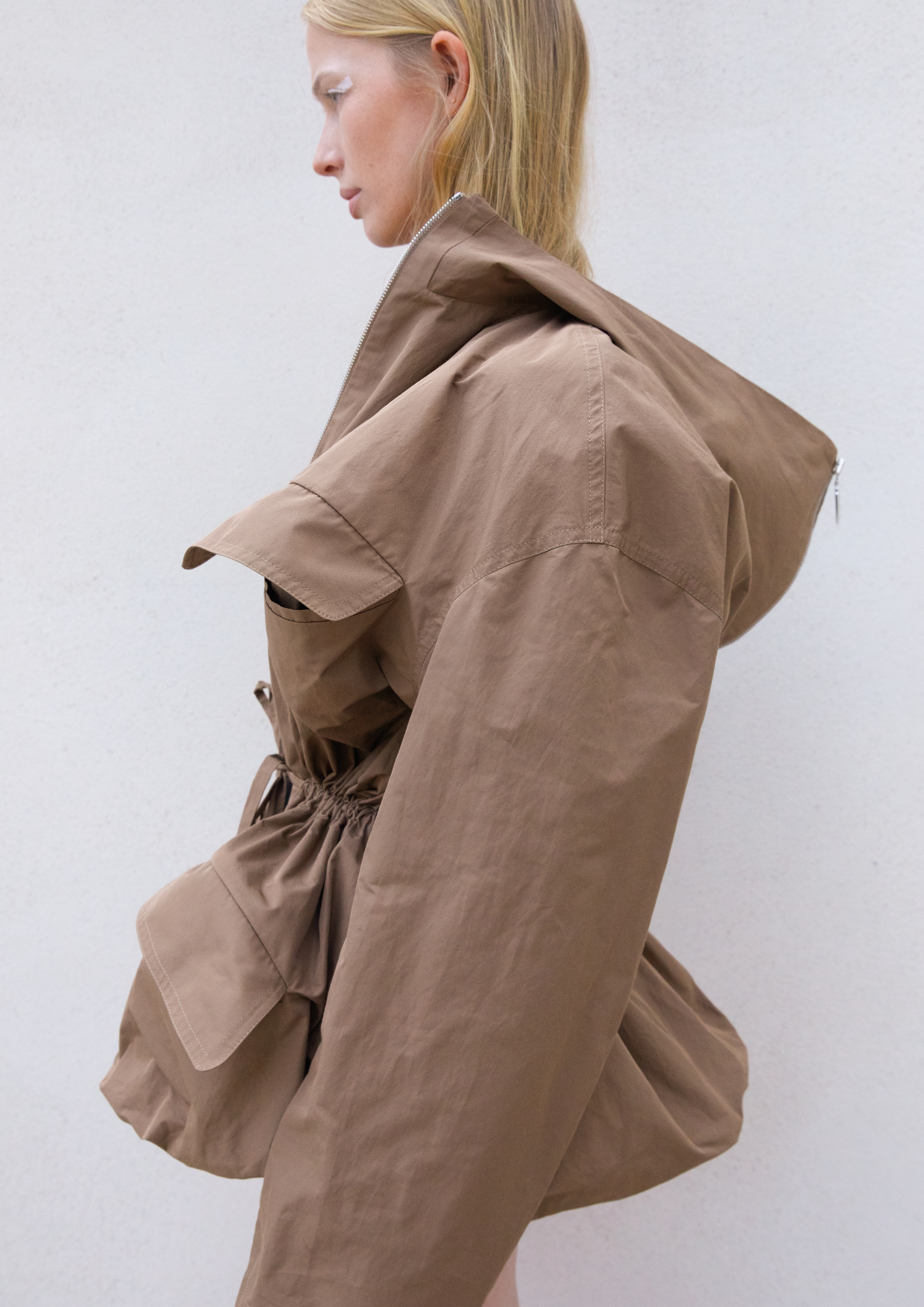 Uli Schneider - Cotton Taft Parka krokant