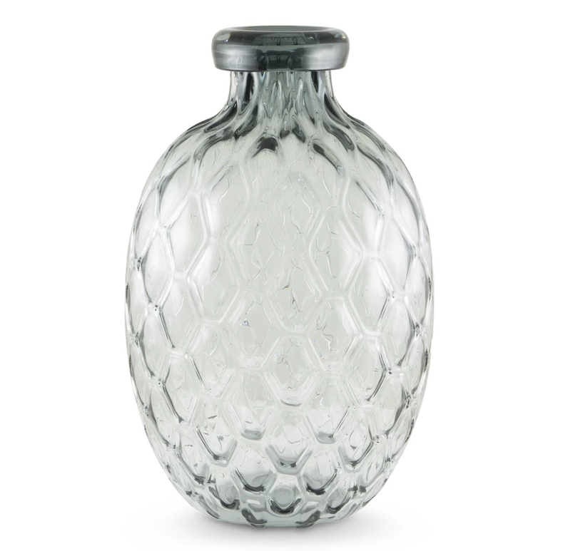 Vase Wabenstruktur bauchig lang