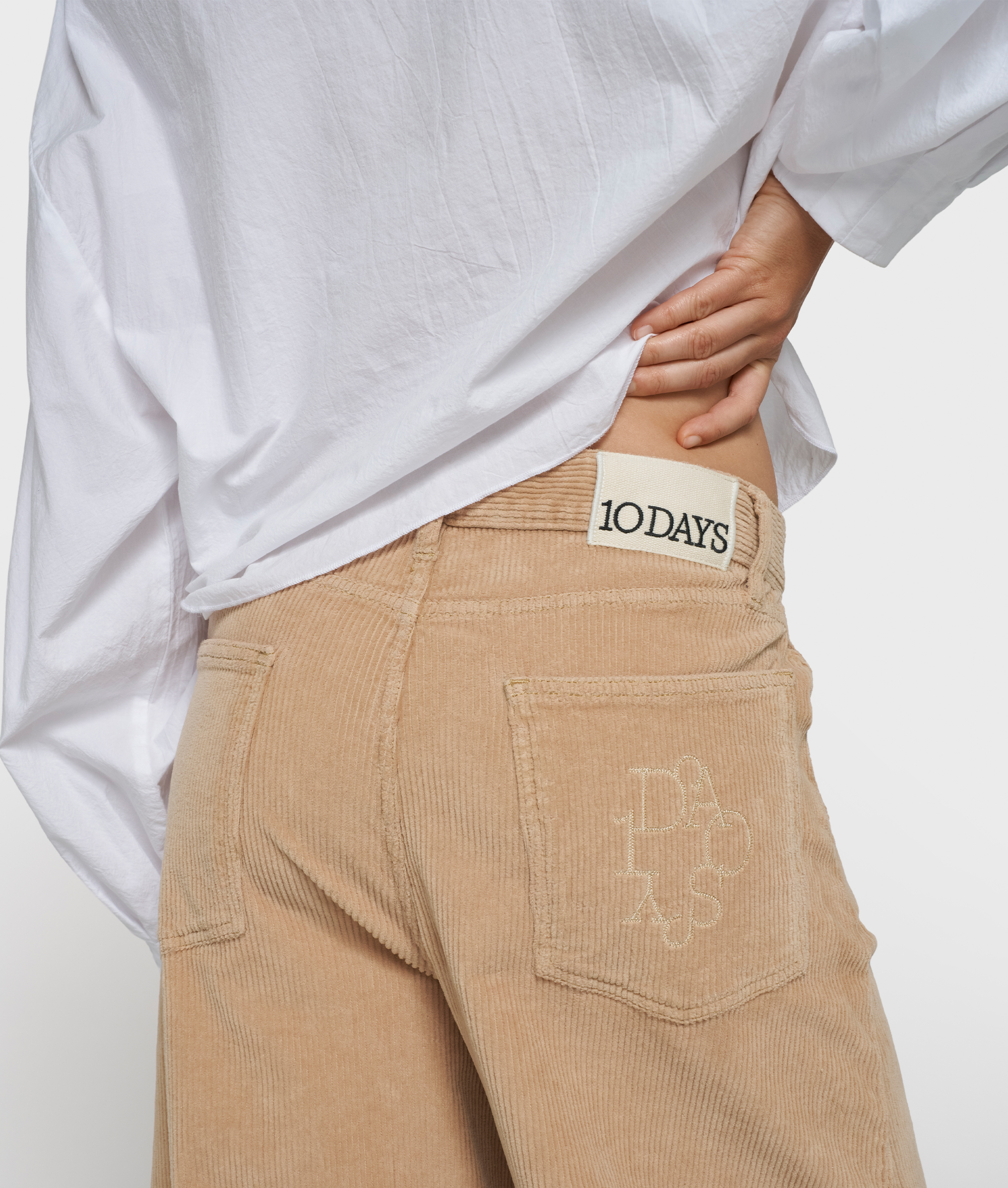 10 Days - Cordhose Grey Mango im Barrel-Schnitt