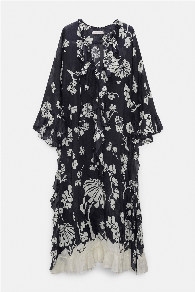 Dorothee Schumacher - Maxikleid aus bedrucktem Crinkle Ramie