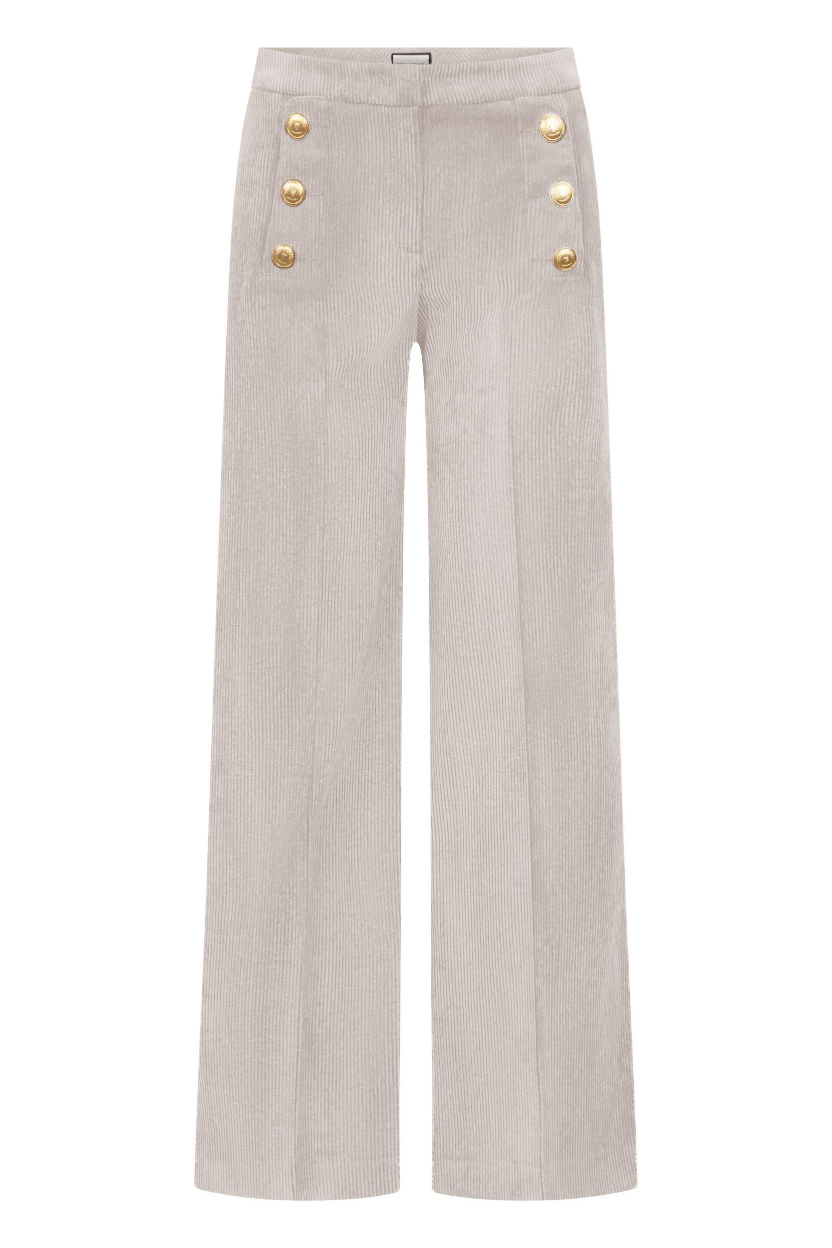 Seductive - Cordhose Beige Soft Cord Wide Leg