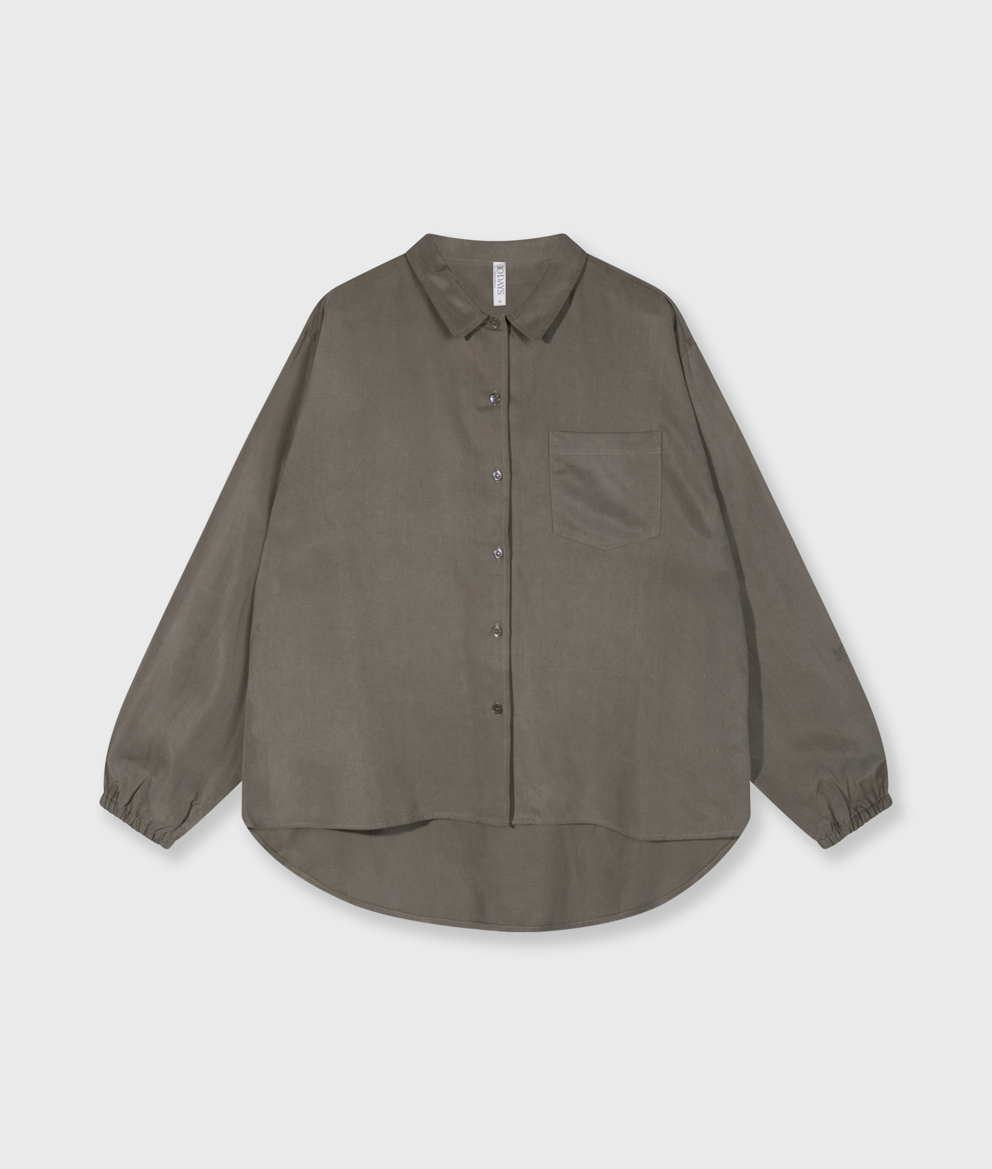 10 Days - Lyocell Hemd Khaki Relaxed Fit