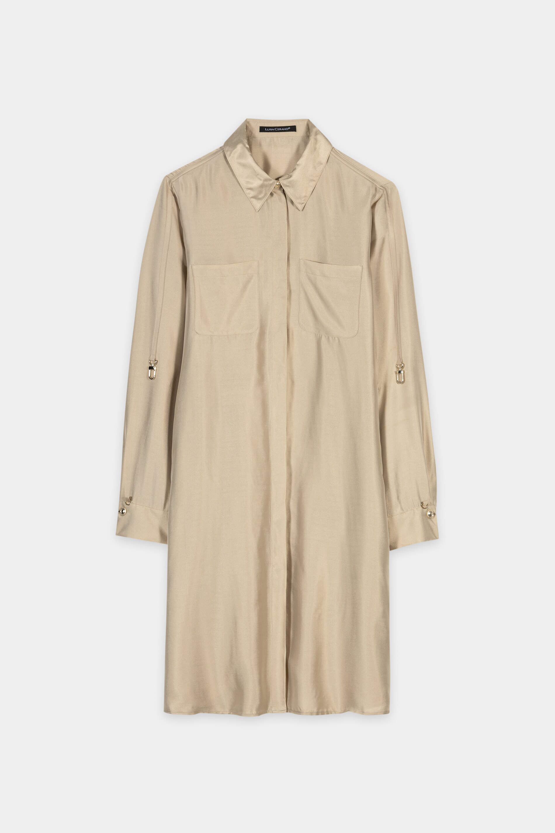 Luisa Cerano - Hemdblusenkleid aus Seiden Mix sand