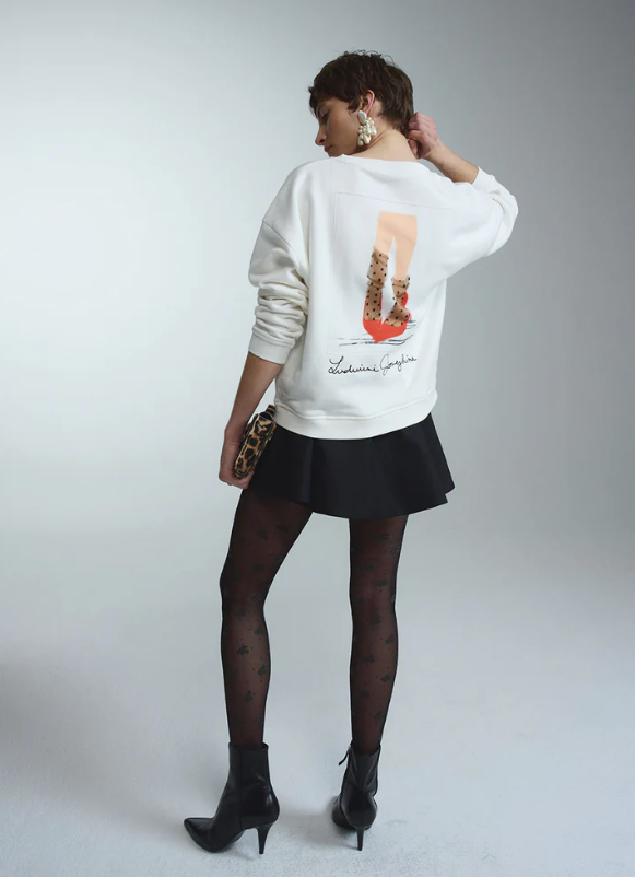 Railin- Sweatshirt Dot Socks Back Net