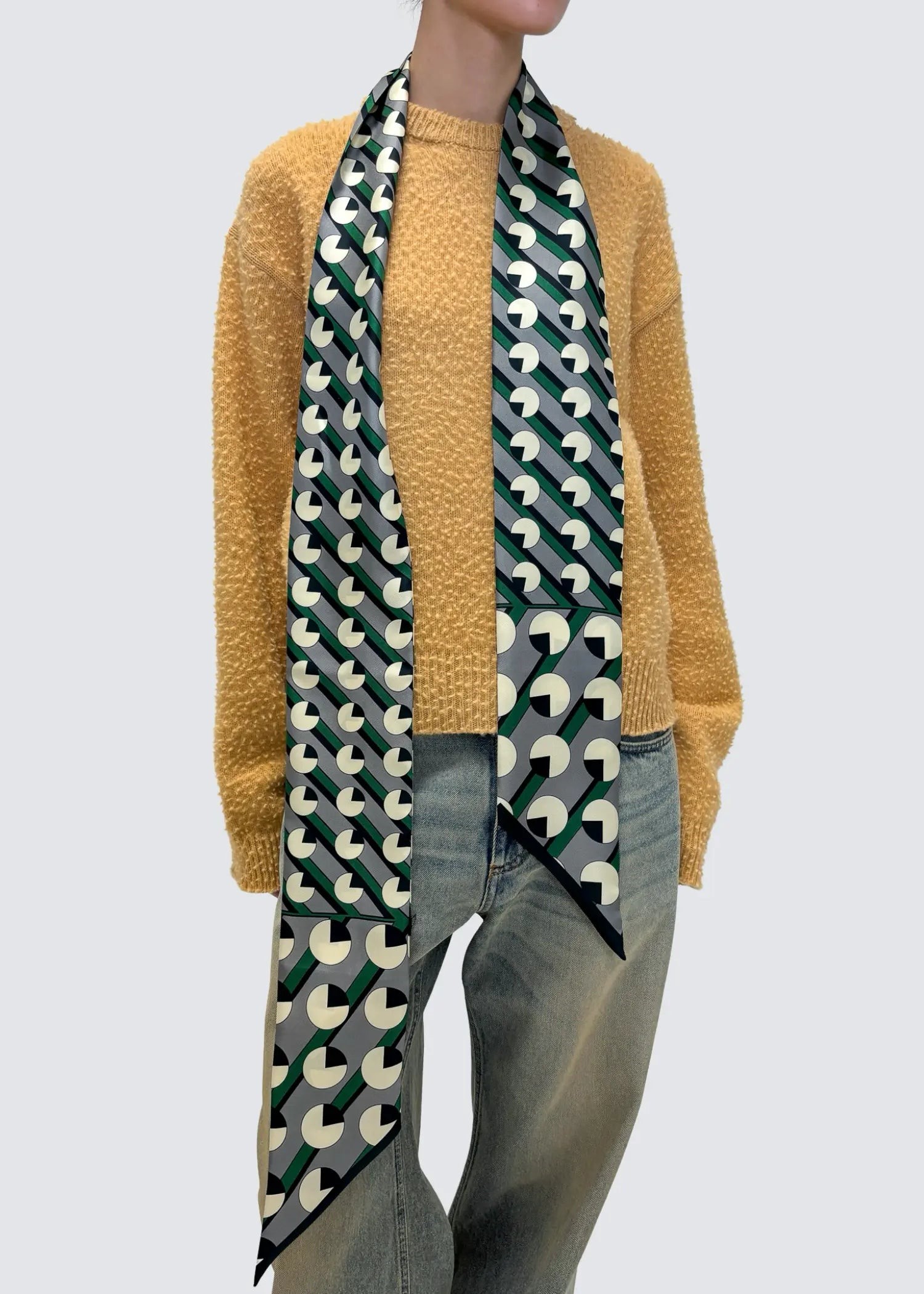 Odeeh - Seidentuch Emerald Green abstrakter Print