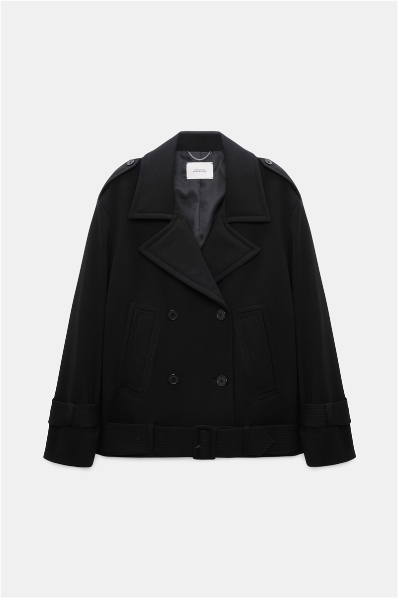 Dorothee Schumacher - Trench-Jacke Emotional Essence Schwarz aus Punto Milano