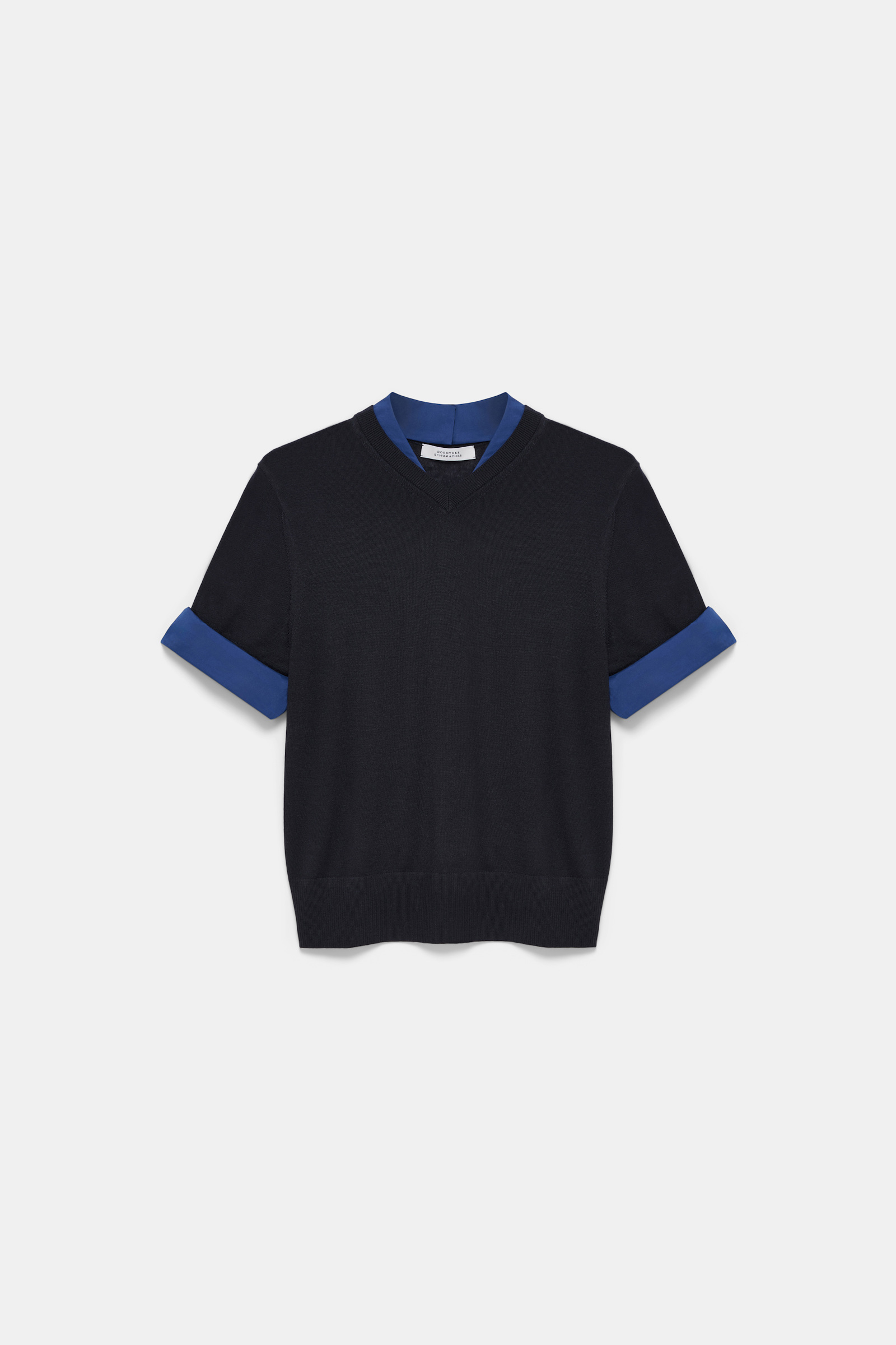 Dorothee Schumacher - Merino Pullover Ink and Midnight Layering-Look