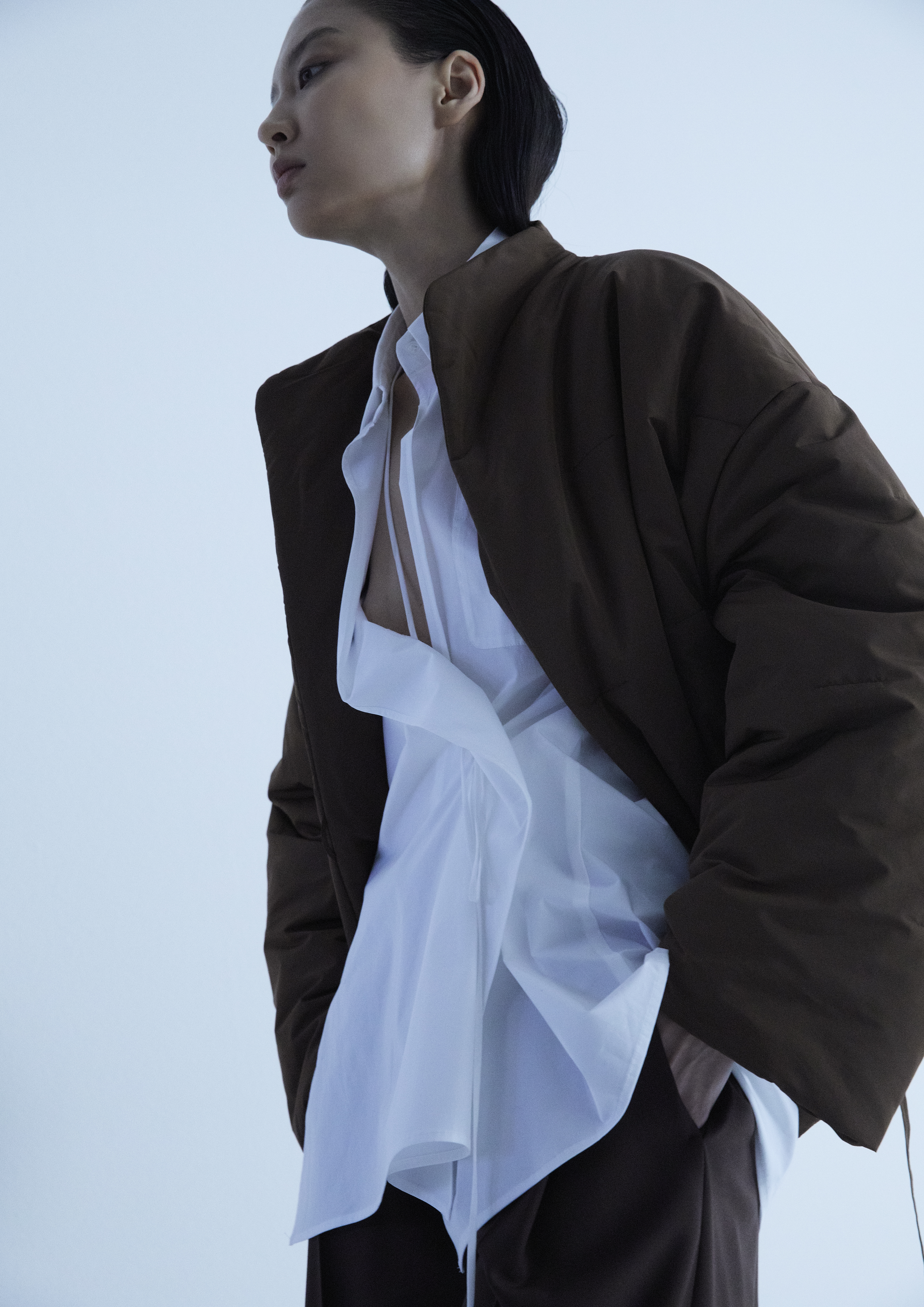 Uli Schneider - Cotton Volant Bluse Weiß Baumwoll-Stretch