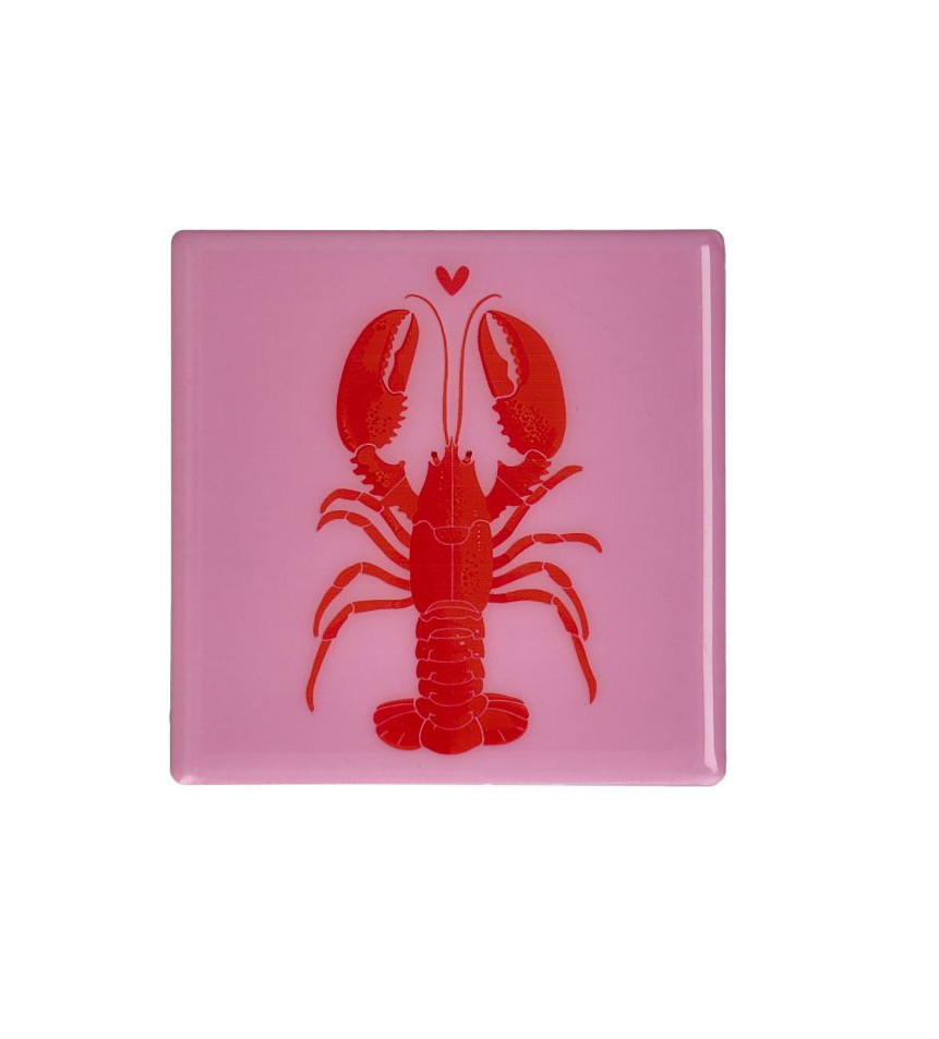 Love Tiles Untersetzer Hummer rosa