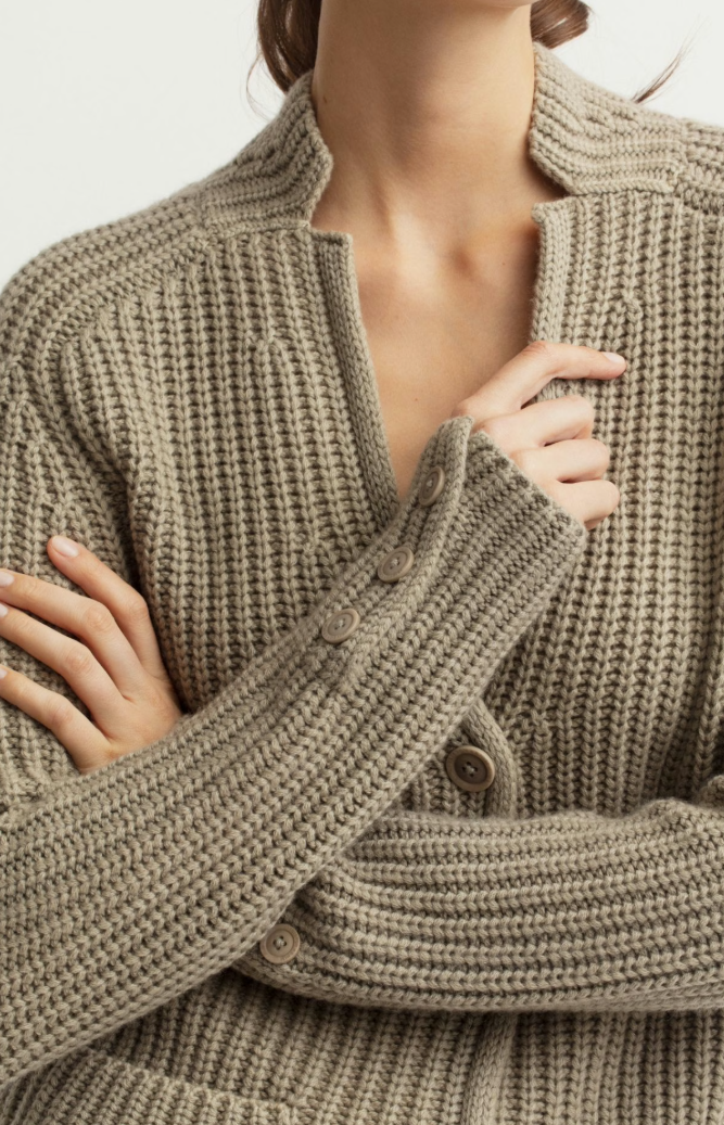 Iris von Arnim - Cashmere Cardigan schilf