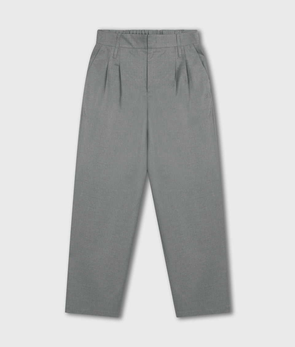 10 Days - Bundfaltenhose Grau mit weitem Bein