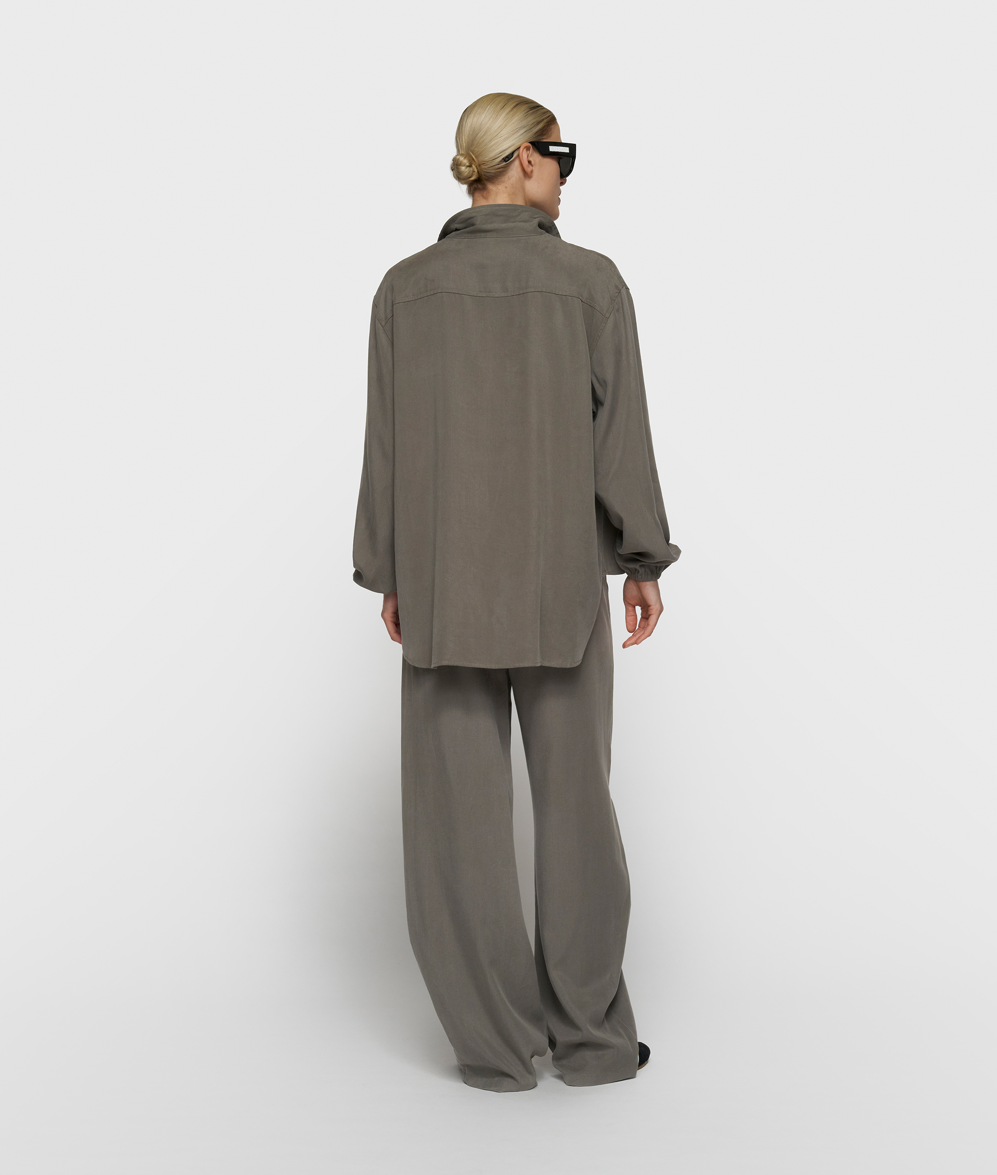 10 Days - Banana Pants Lyocell Dark Fog Relaxed Fit