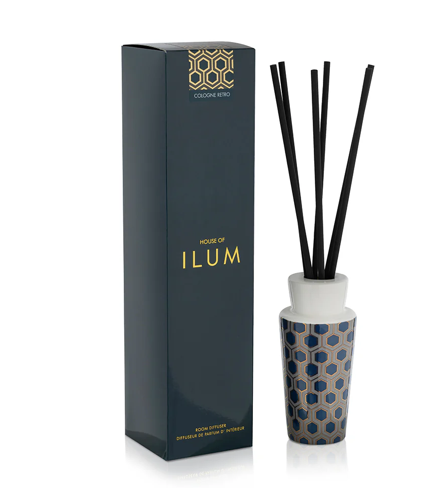 House of Ilum - Diffuser in Keramikbecher 250ml "Cologne Retro"