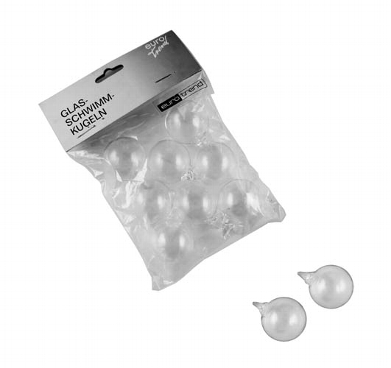 Schwimmkugeln klar Set 8 Stück 3cm