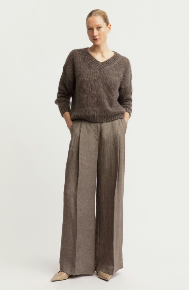 Irisi von Arnim - Leinenhose taupe