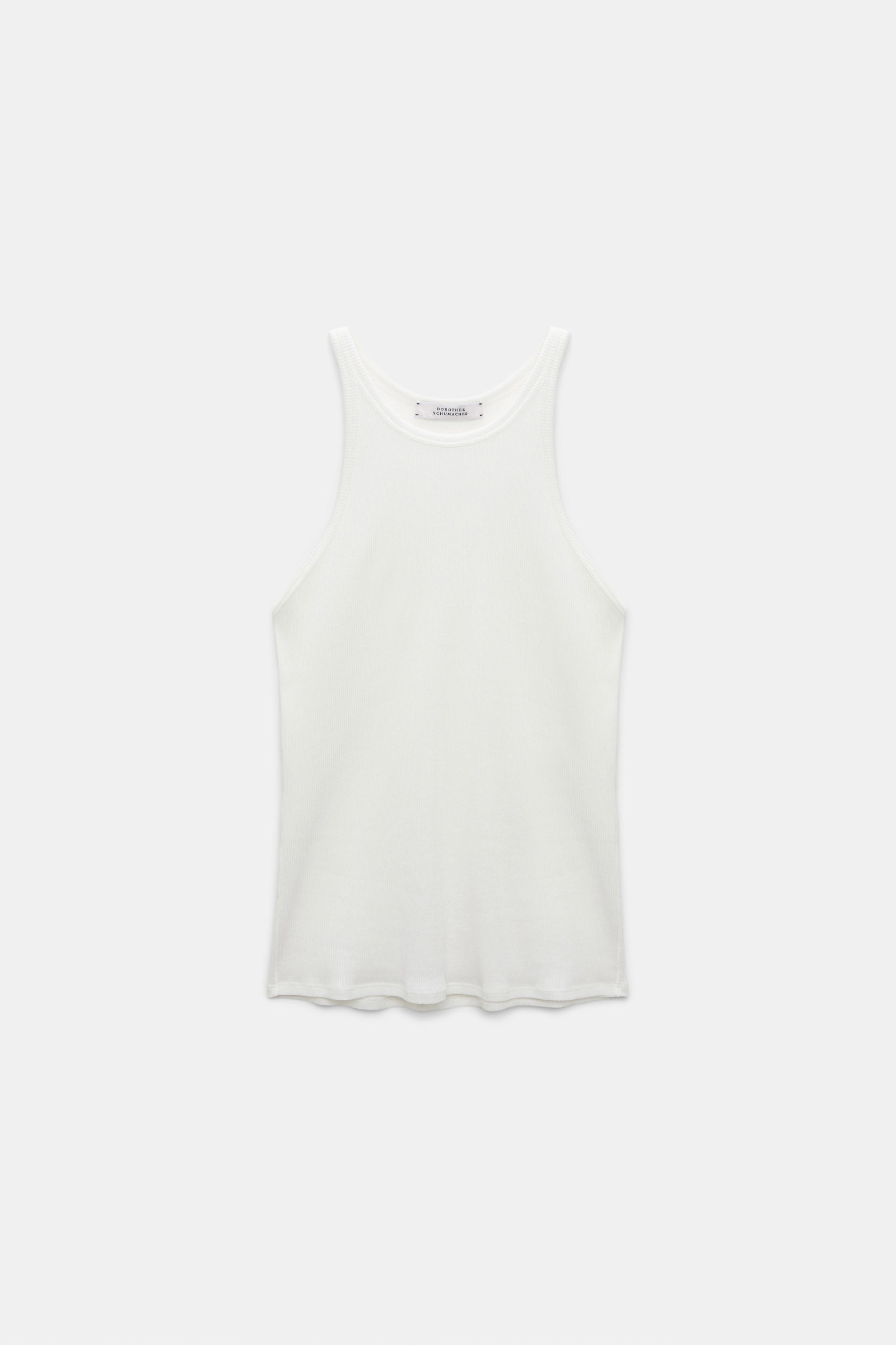 Dorothee Schumacher - Rippentanktop Pure White Baumwolle